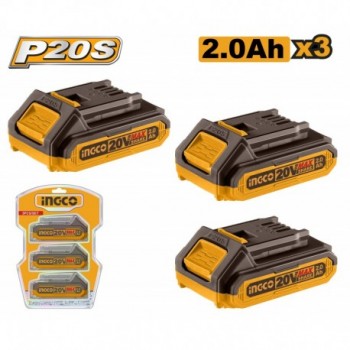 Set acumulatoare 3*2.0 Ah 20V INGCO COSLI240311