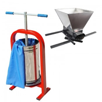 Виноградный пресс Dionis Inox 25L+Дробилка для винограда HGP-50S нерж.