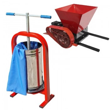 Виноградный пресс Dionis Inox 25L+Дробилка для винограда электрическая HGP-60