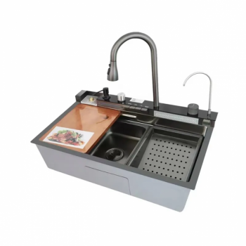 Chiuvetă multifuncțională Mixxus MH7546-SET-06 DECOR NANO-BLACK