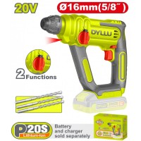 Ciocan rotopercutor SDS plus compatibil cu acumulator 20V DYLLU DTLM1516