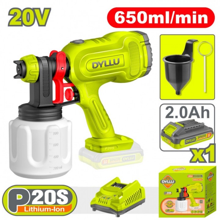 Pulverizator cu acumulator 20.0V 2.0Ah rezervor plastic 0.8L DYLLU DTSU30662
