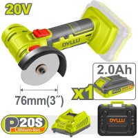 Аккумуляторная Мини-УШМ 76мм 20В/1*2.0Ач DYLLU DTLAP573