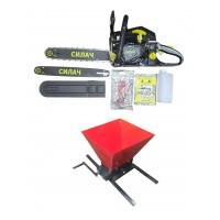 Motofierestrau Силач P5800+Zdrobitor de struguri manual Elefant HGP-50