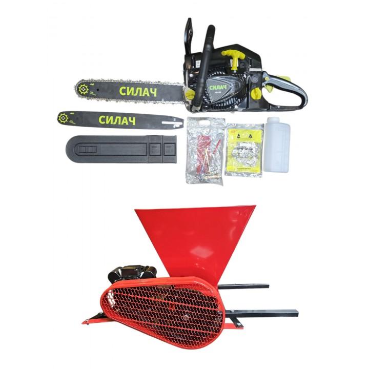 Motofierestrau Силач P5800+Zdrobitoare electrica pentru struguri Elefant HGP-60