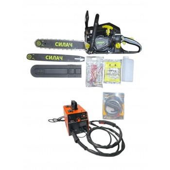 Aparat de sudat semiautomat MegaTec FLUX MIG-250+Motofierestrau Силач P5800