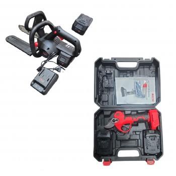 Цепная пила аккумуляторная Mustang 20BCS12+Аккумуляторный секатор Mustang 20BES01