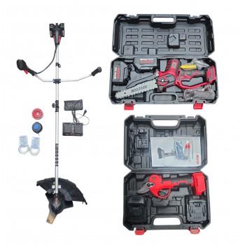 Цепная пила Mustang 20BCS08+Секатор 20BES01+Триммер Mustang 40BBC02