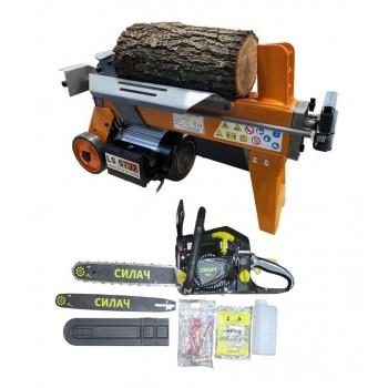 Despicator de lemne TechnoWorker LS 5T37+Motofierestrau Силач P5800