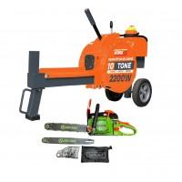 Despicator de lemne Technoworker LS 10T40+Motoferestrau Лесник F5800