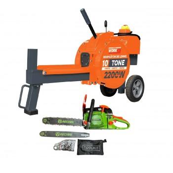 Despicator de lemne Technoworker LS 10T40+Motoferestrau Лесник F5800