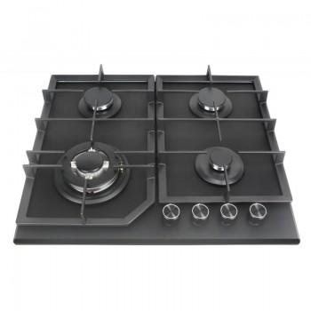 Plita incorporabila pe gaz Tornado H77-6004SR MATT GL BL