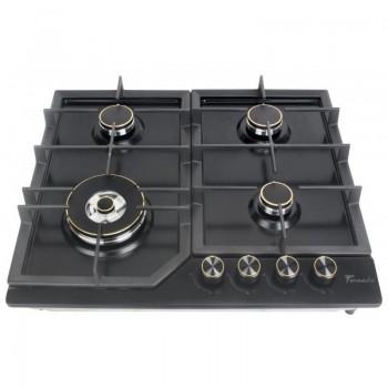 Plită incorporabilă cu gaz Tornado H79-6004GD Matt Black