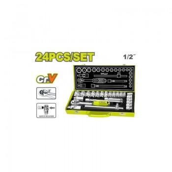 Набор головок с трещоткой 1/2 24 шт. Dyllu DTST2L24