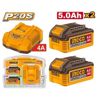 Set Incarcator + Acumulator Ingco FBCPK2513