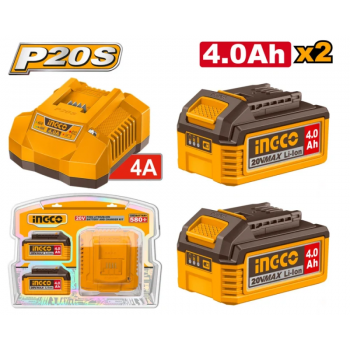 Set încărcator + Acumulator Ingco FBCPK2013