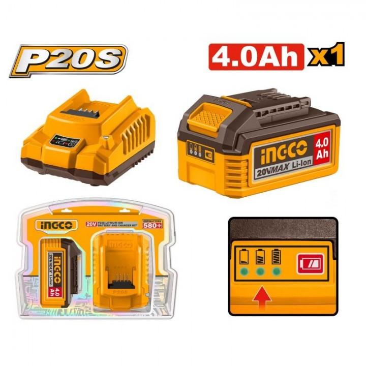 Комплект Зарядное устройство + Аккумулятор Ingco FBCPK1012 Комплект Зарядное устройство + Аккумулятор Ingco FBCPK1012