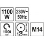 Polizor unghiular Yato YT-82100