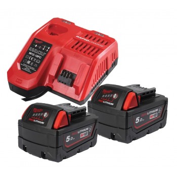 Set de acumulatorx2 si incarcator Milwaukee M18NRGCR-502 (4932479831_