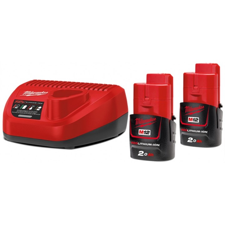 Acumulator + încărcător Milwaukee M12NRG-202 (4933459209)